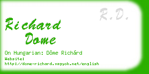 richard dome business card